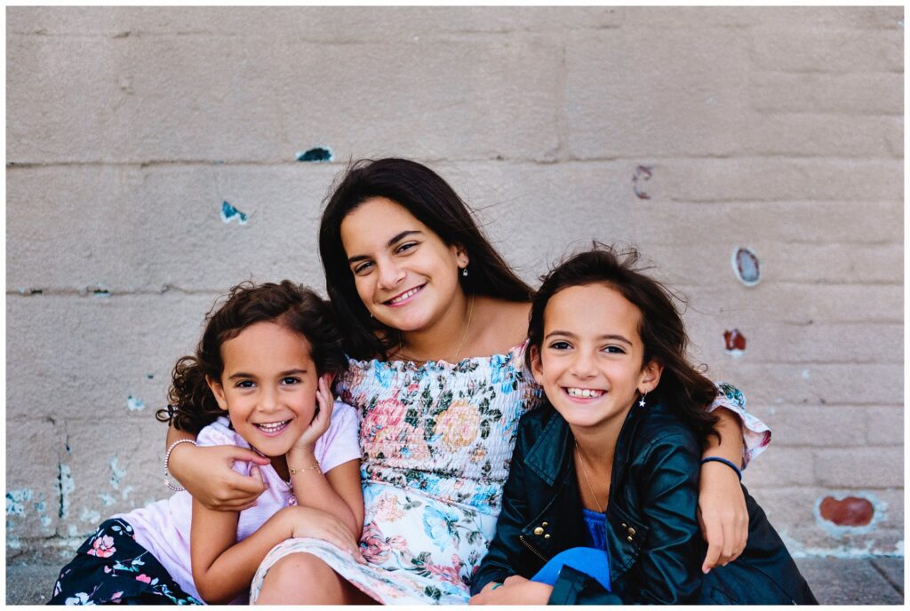 Urban Bat Mitzvah Family Photos sisters