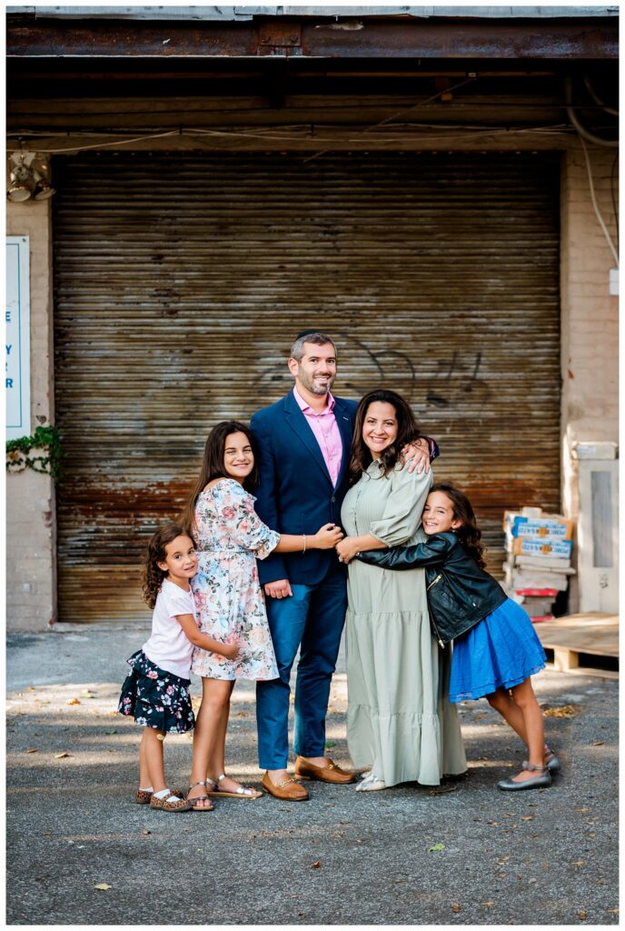 Urban Bat Mitzvah Family Photos in the alley