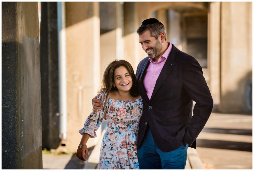 Urban Bat Mitzvah Family Photos dad and daughter