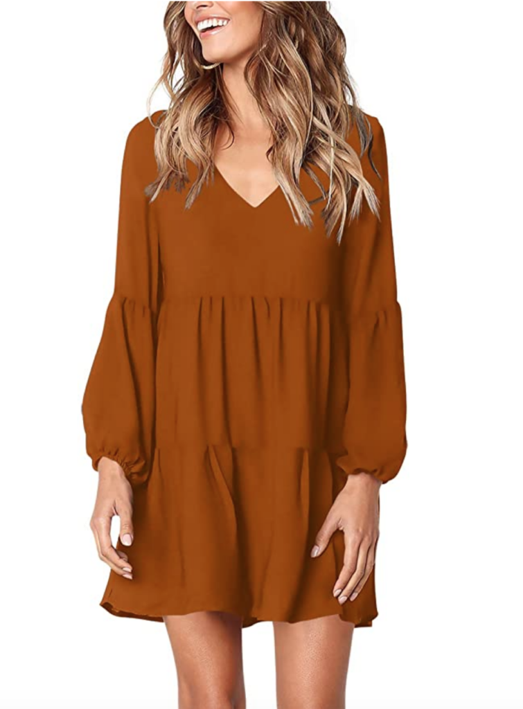 brown short dress