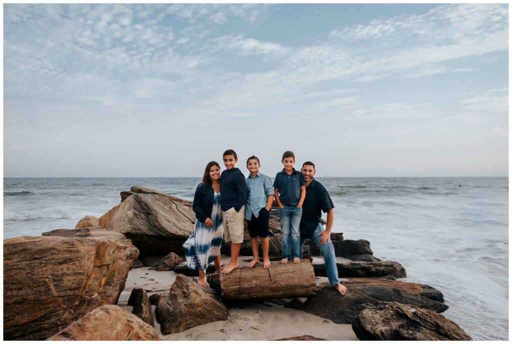 Lido Beach Family of 5 Photos jetty