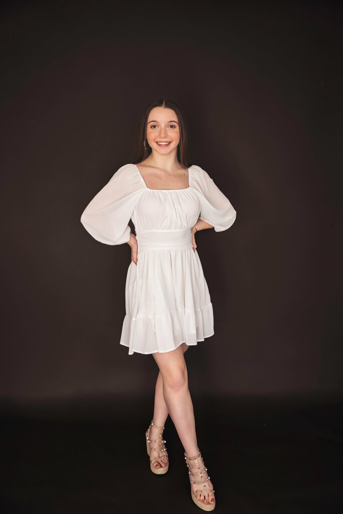 16 Birthday Studio Photo Shoot Long Island NYC white dress