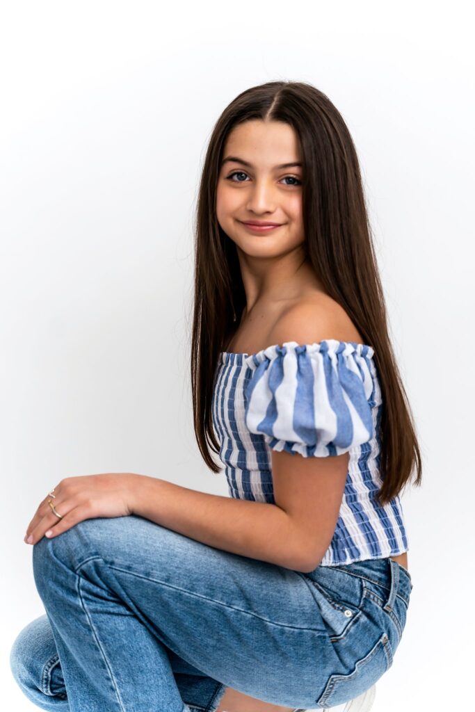 Studio Portraits for Teens Long Island NYC white backdrop