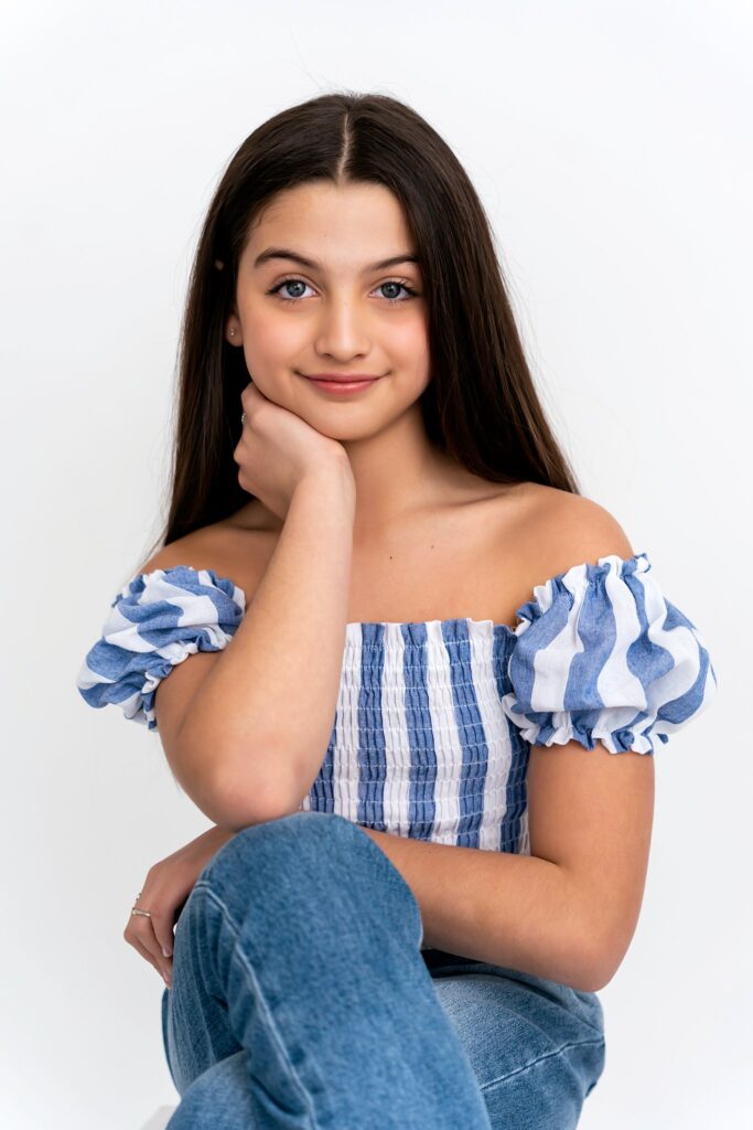 Studio Portraits for Teens Long Island NYC sweet pose