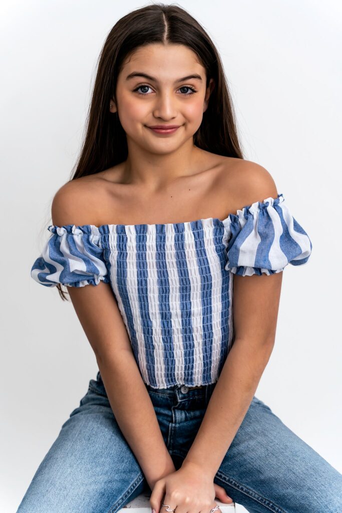 Studio Portraits for Teens Long Island NYC off the shoulder