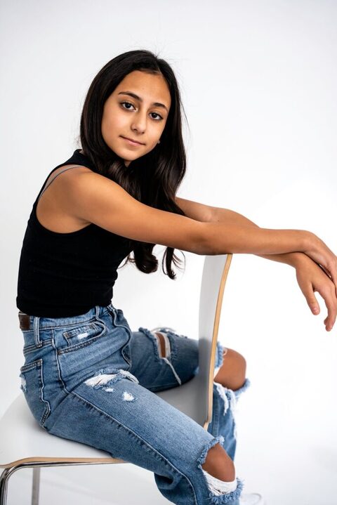 Teen Head Shots with Personality Long Island NYC white backdrop