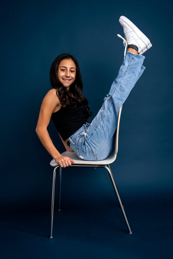 Teen Head Shots with Personality Long Island NYC dancer in jeans