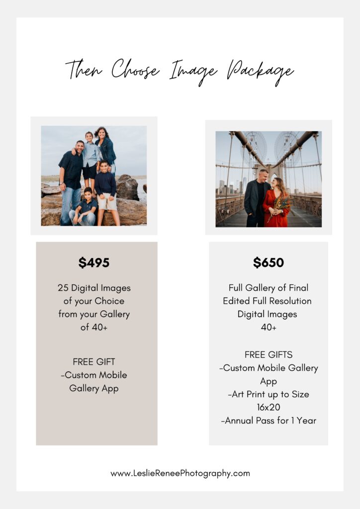 Leslie Renee Photography Pricing