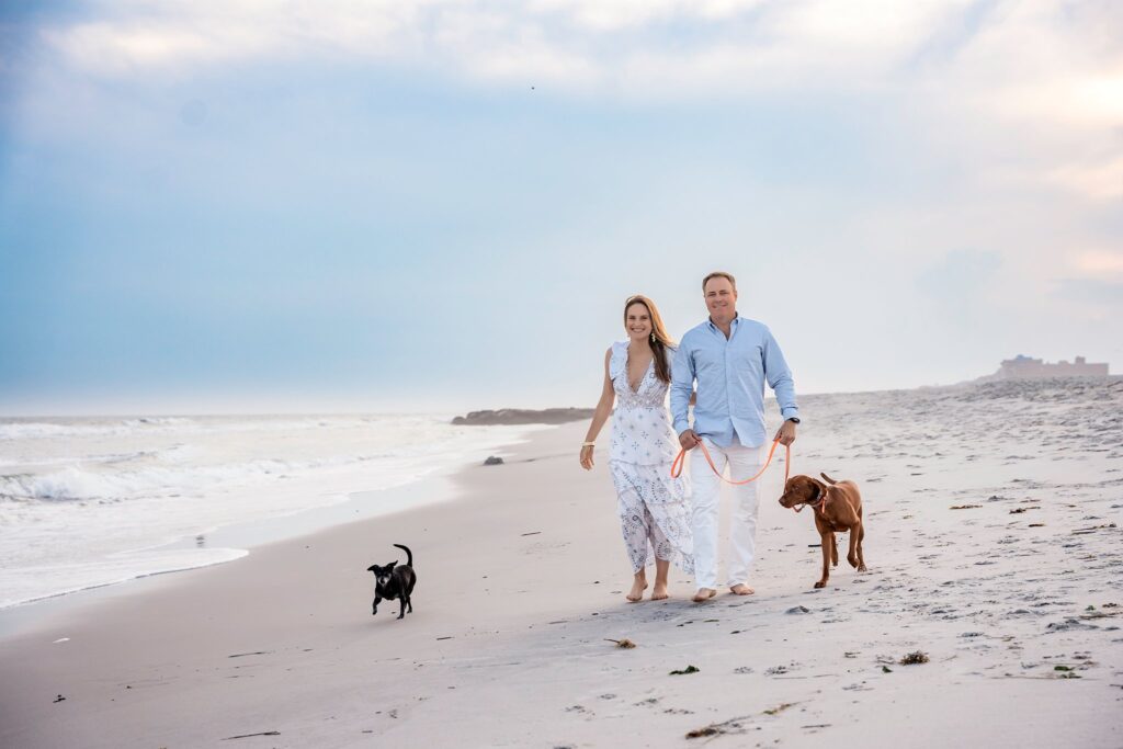 dog portraits Long Beach Long Island walking on the beach