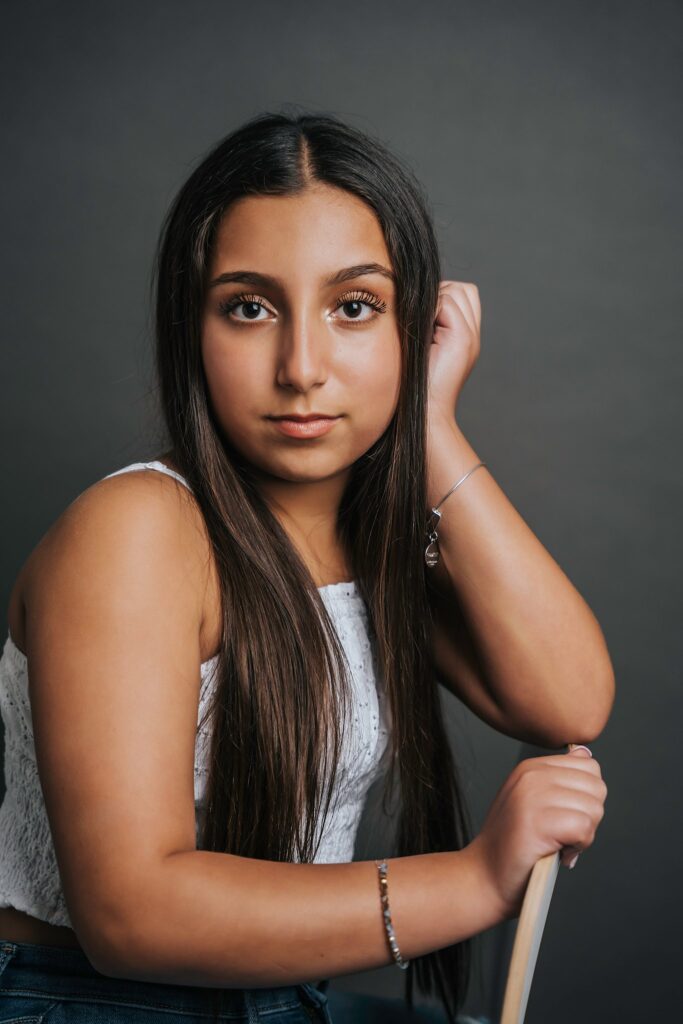 Long Island Dance Competition Head Shots hand to face