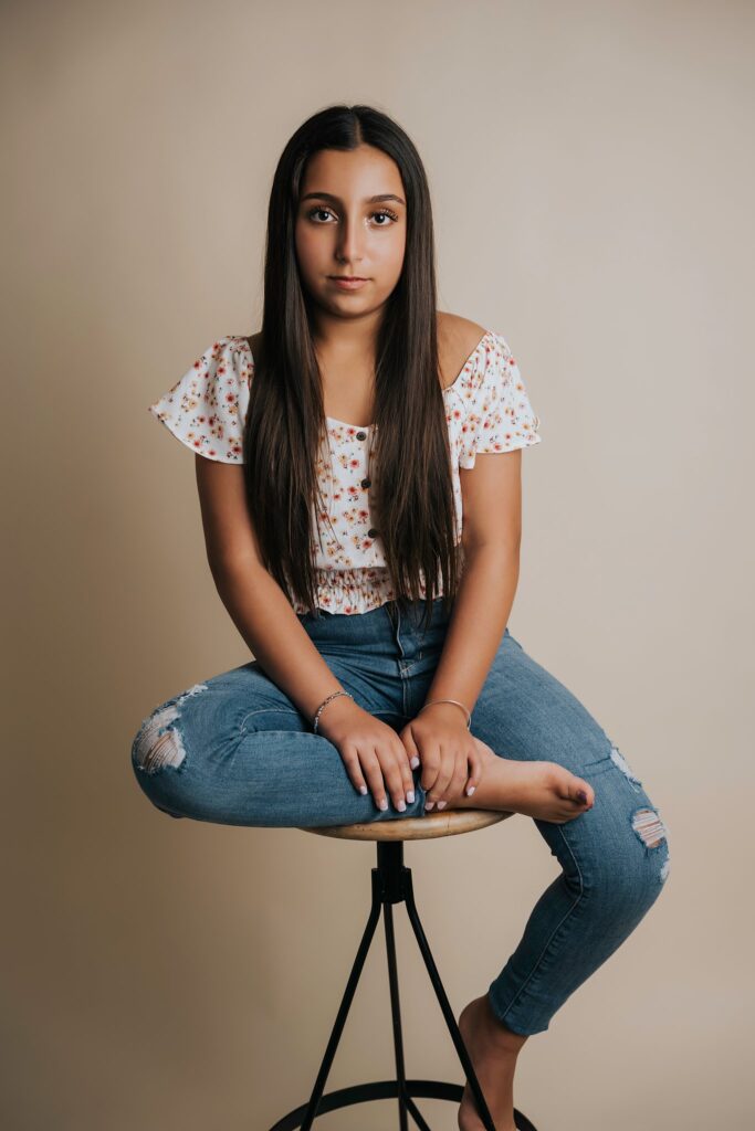 Long Island Dance Competition Head Shots stool pose