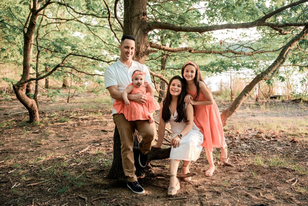 Family Photos Hempstead Lake State Park Oceanside with a tree