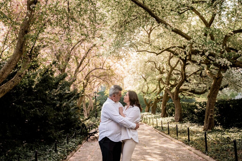 Adult Children Family Photos Central Park hug pose