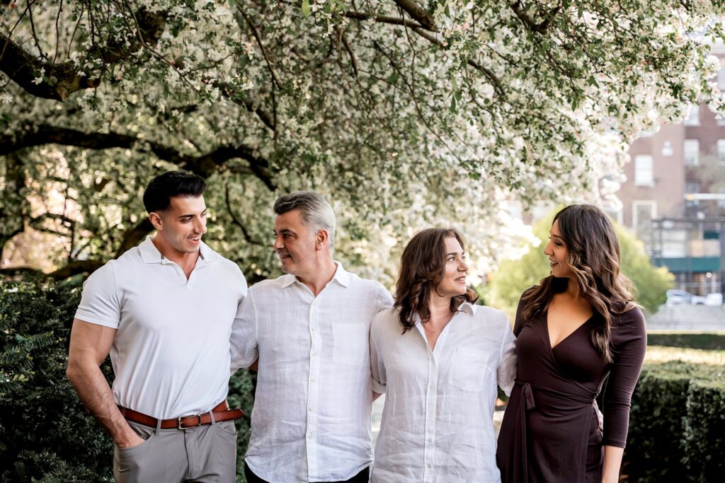 Adult Children Family Photos Central Park interacting