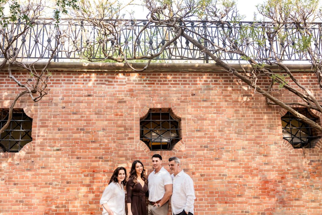 Adult Children Family Photos Central Park brick wall