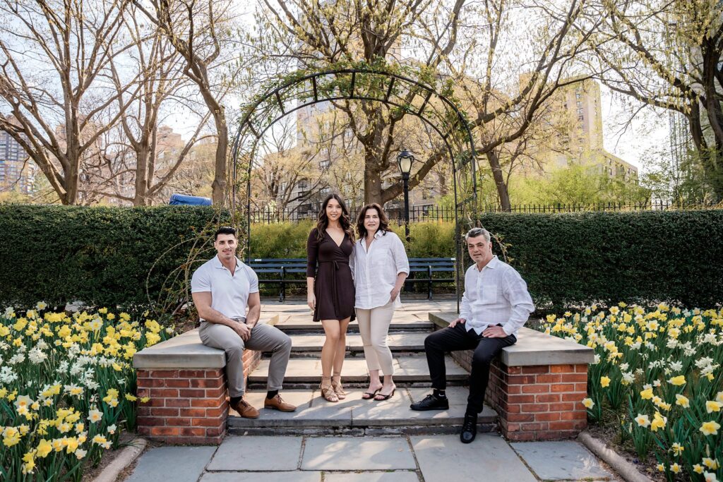 Adult Children Family Photos Central Park Conservatory Garden