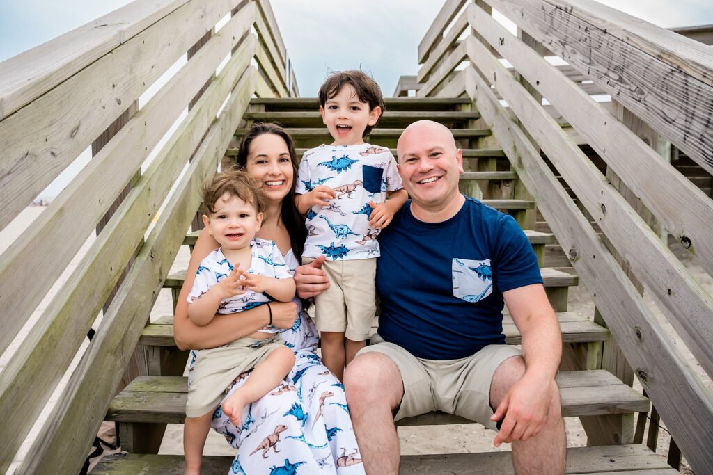 Oceanside Family Photos in Long Beach on the boardwalk