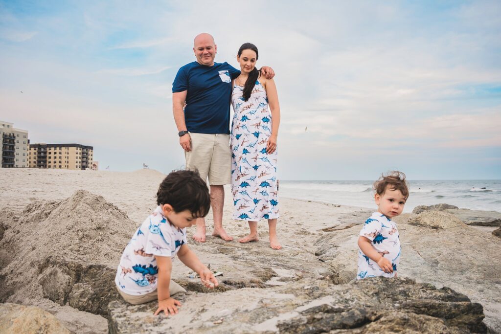 Oceanside Family Photos in Long Beach playing on the beach