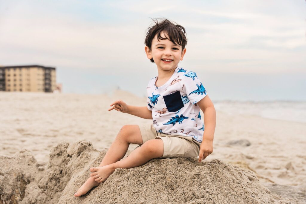 Oceanside Family Photos in Long Beach Point Look Out