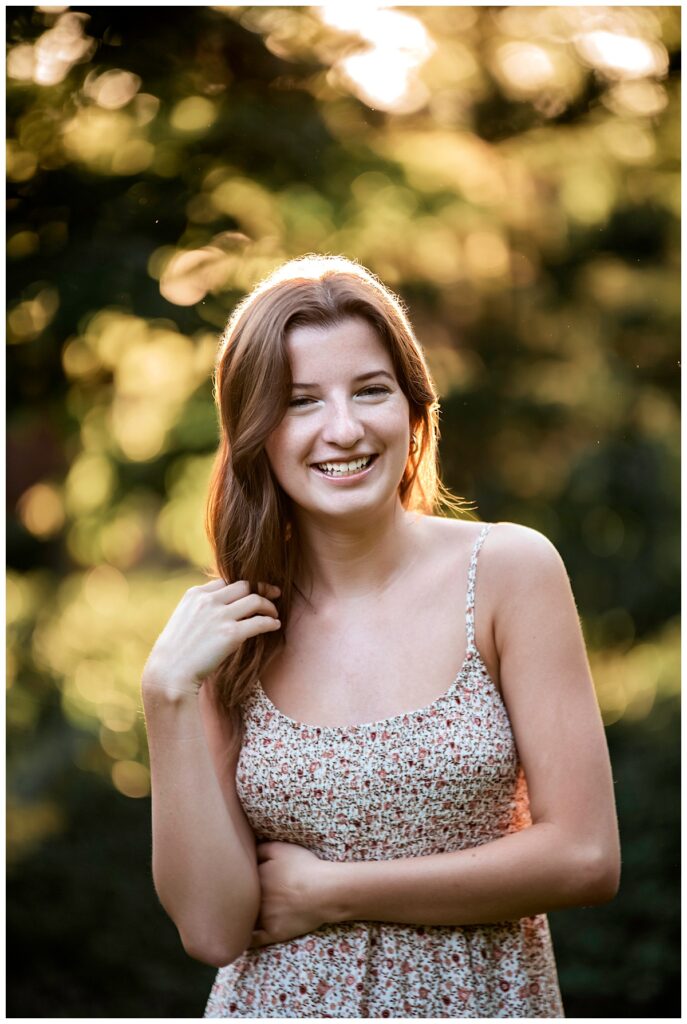 Hamstra Gardens Senior Photos Kouts Seniors backlit