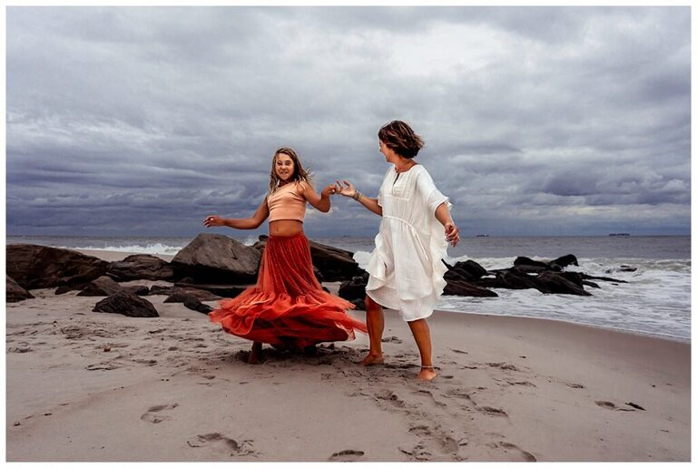 high end mother daughter portraits twirl