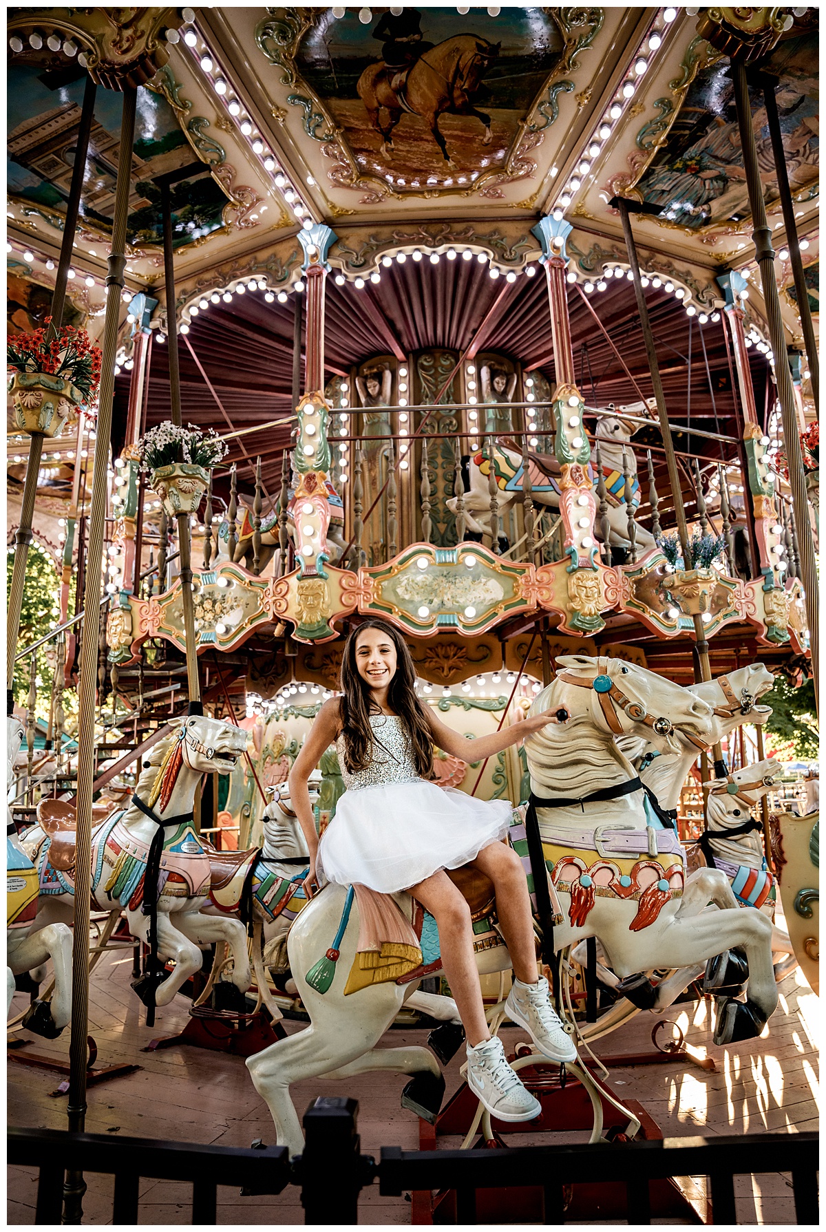 Adventure Land Bat Mitzvah Photos Long Island carousel horse