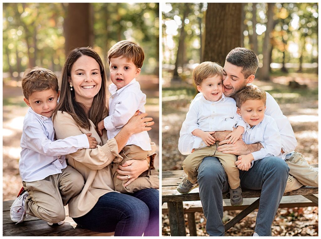 The Whole Big Family Together for Playful Photos mom and dad with kids