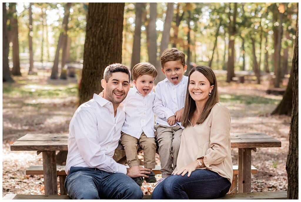 The Whole Big Family Together for Playful Photos family of four