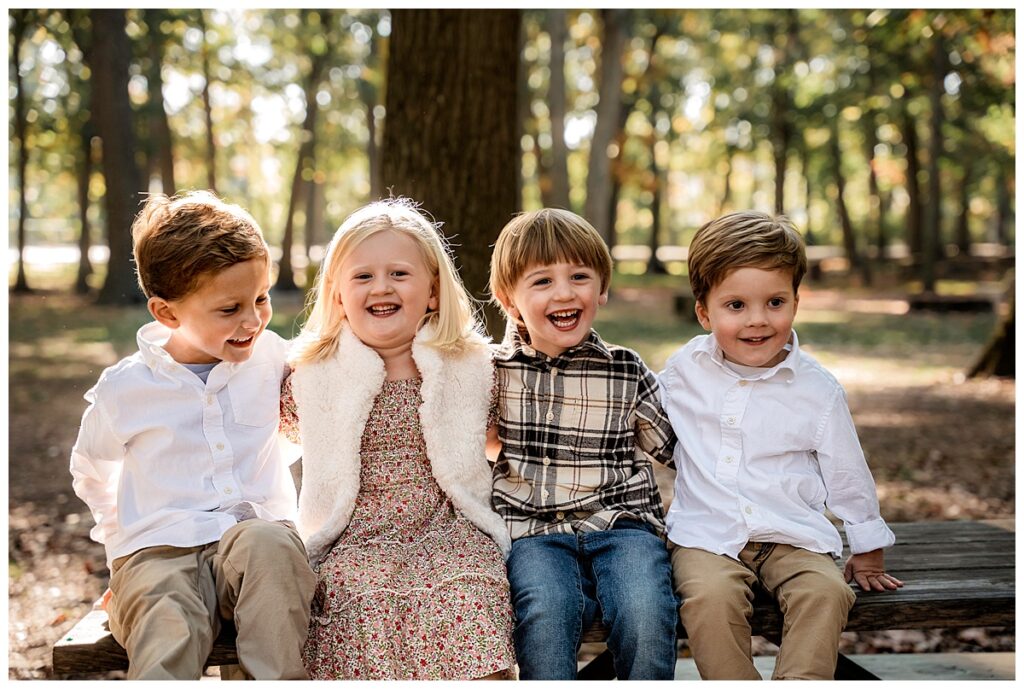 The Whole Big Family Together for Playful Photos cousins laughing