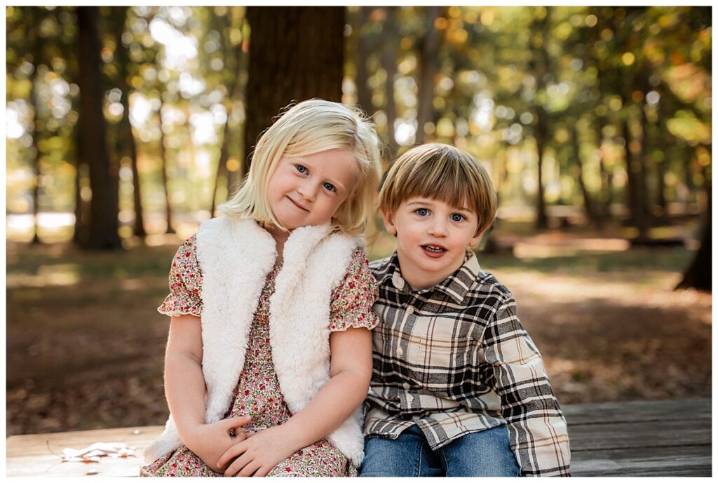 The Whole Big Family Together for Playful Photos brother and sister