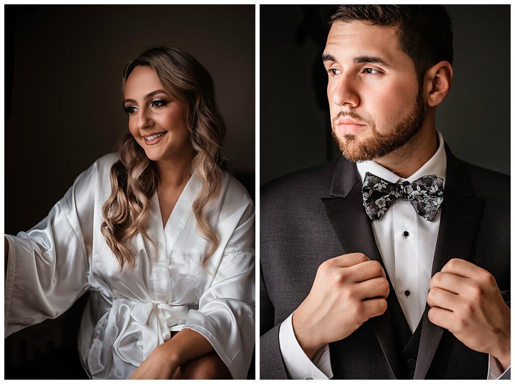 New York City November Wedding bride and groom before the wedding