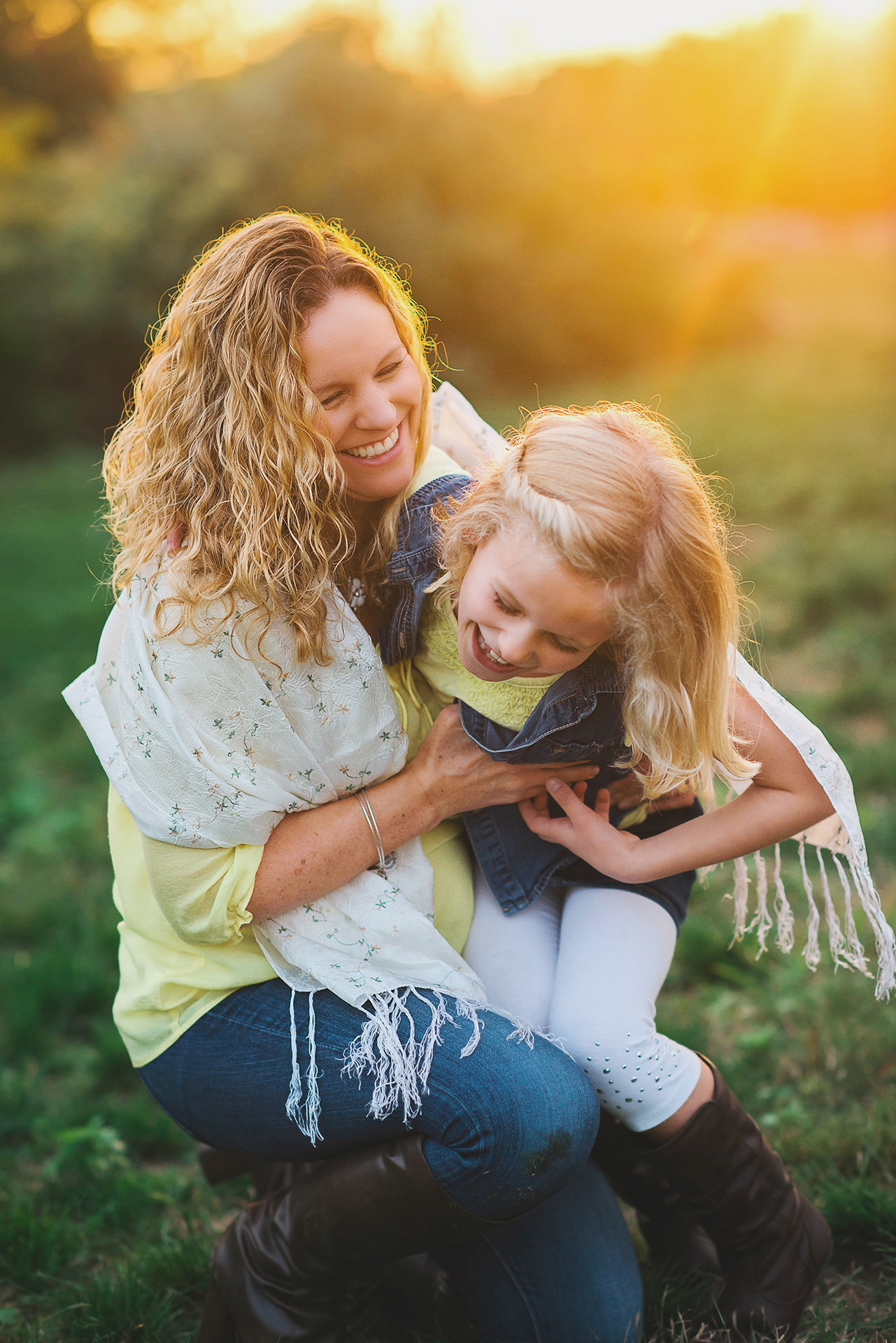 Long Island Beach Family Photographer mom and daughter sunset