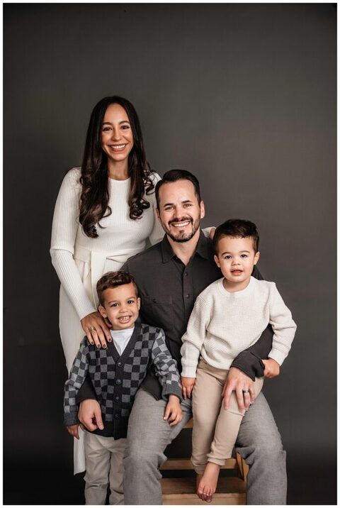 Sweet and Simple Family Photos in the Studio neutrals
