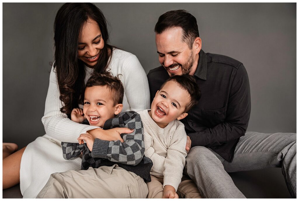 Sweet and Simple Family Photos in the Studio tickles