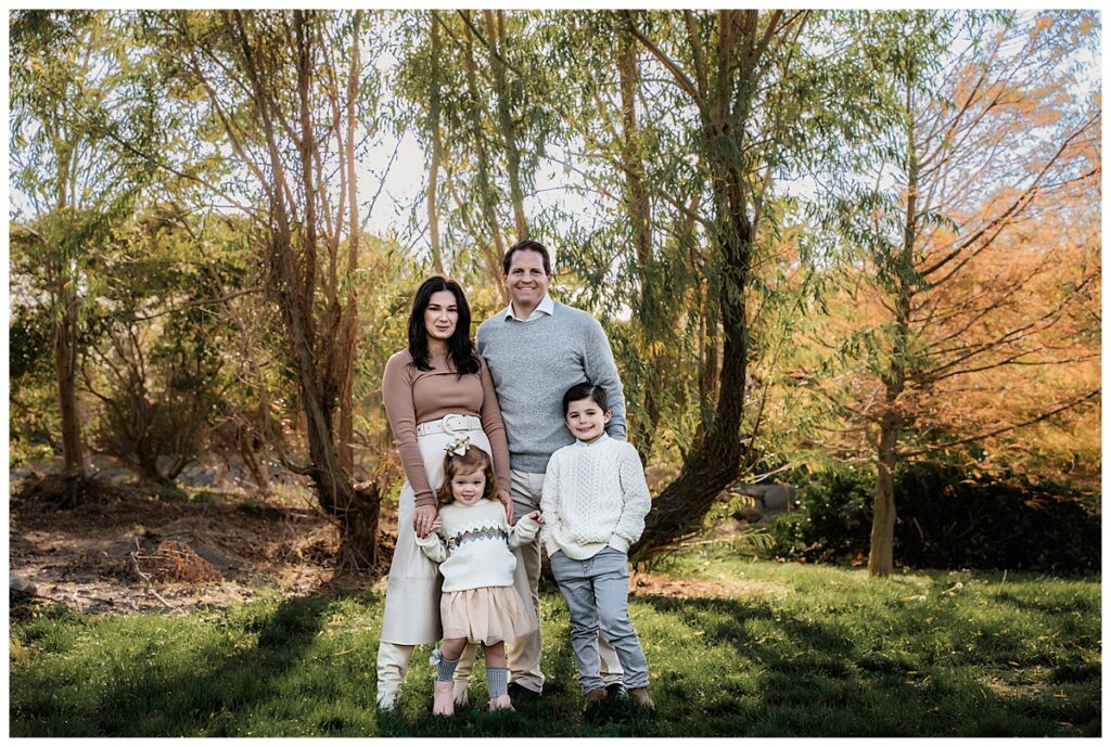 Lively and Heartfelt Family of Four Photos sunset