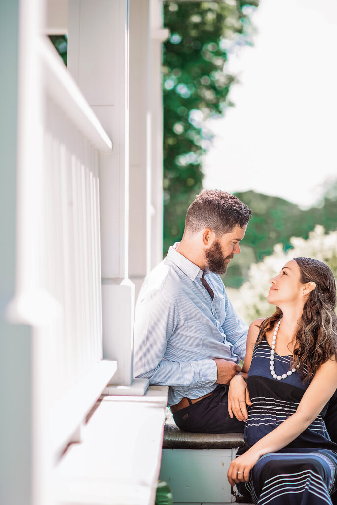 Light and Bright Couple Photo Hallockville Museum Farm