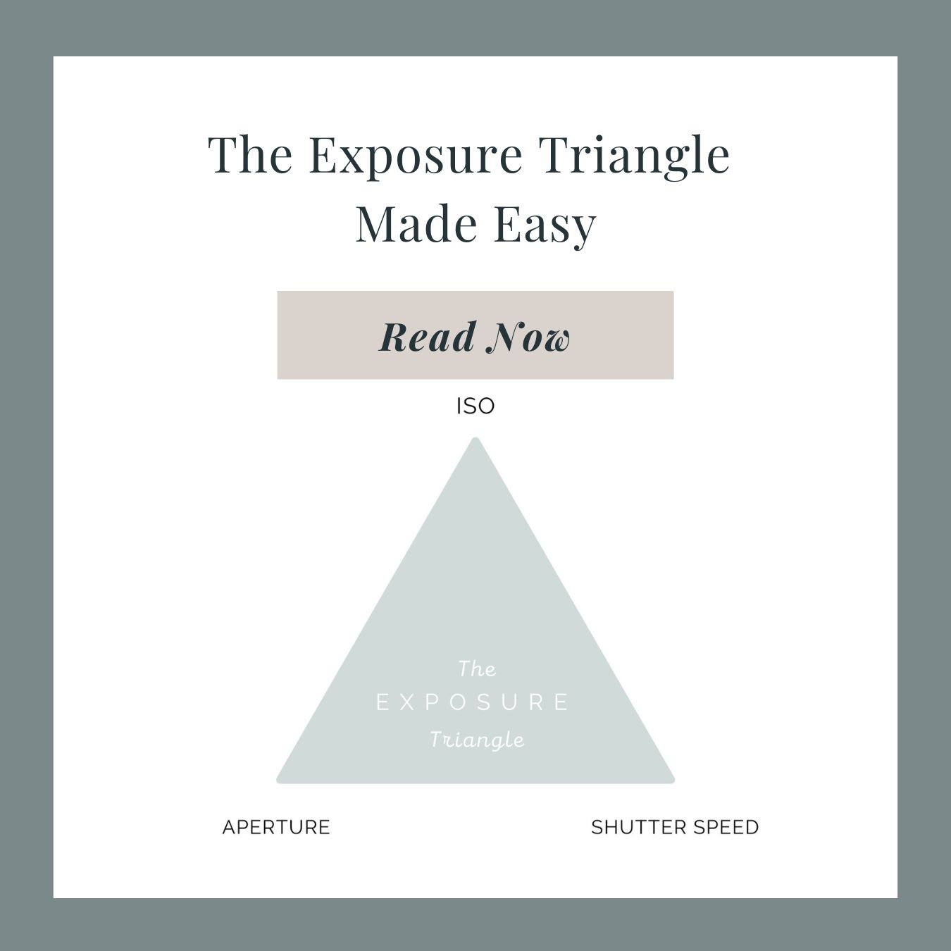 The Exposure Triangle Made Easy blog