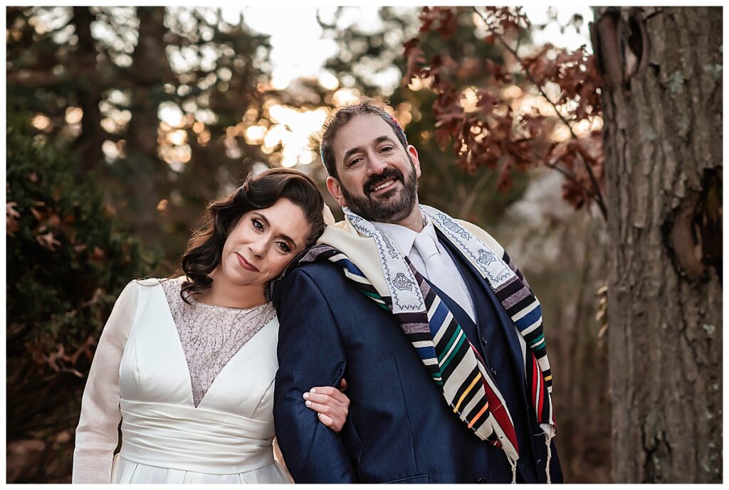 Warm and happy couple photos for cool december wedding cozy