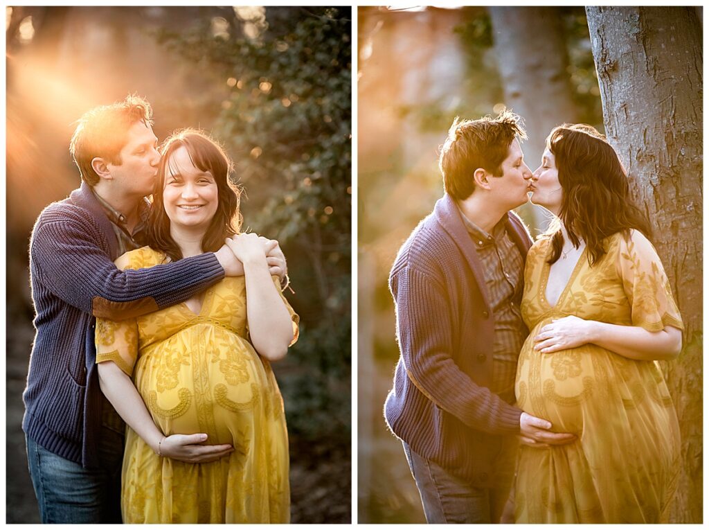 Sweet Family Photos with New Baby Bump backlight