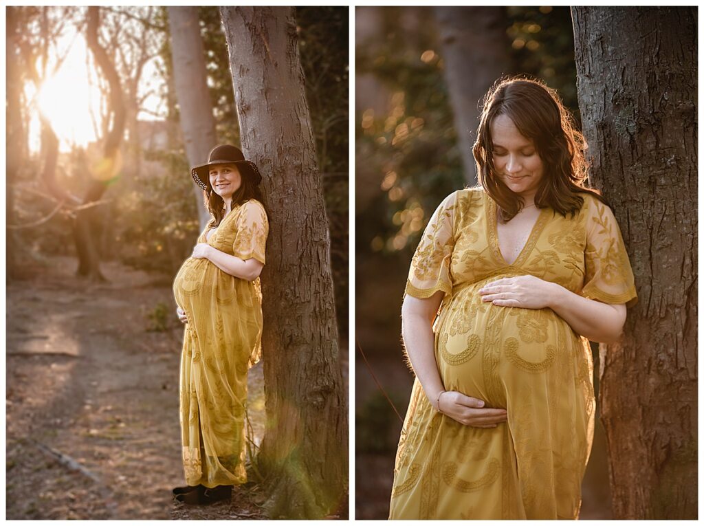 Sweet Family Photos with New Baby Bump light and airy maternity