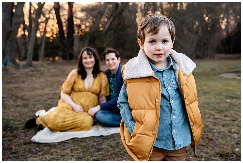 Sweet Family Photos with New Baby Bump big brother