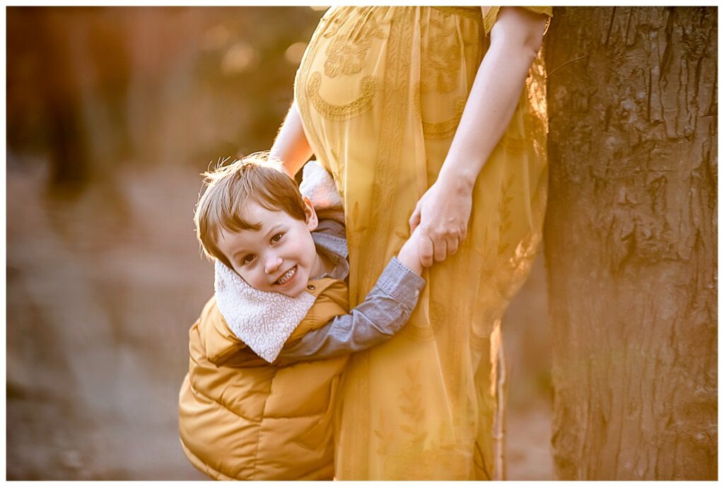 Sweet Family Photos with New Baby Bump playful