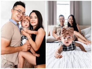 Warm Family Photos at Home in the Cold Winter light and bright