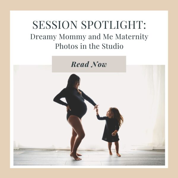 Dreamy Mommy and Me Maternity Photos in the Studio Session Spotlight