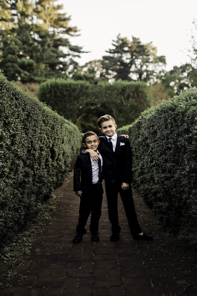 Long Island Communion Photographer formal gardens