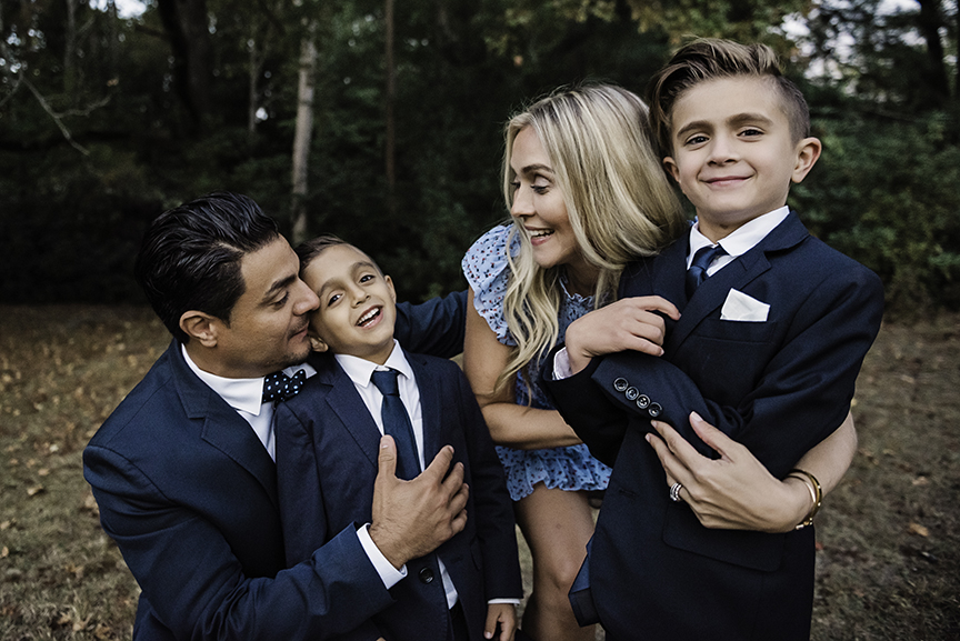 Long Island Communion Photographer family hug