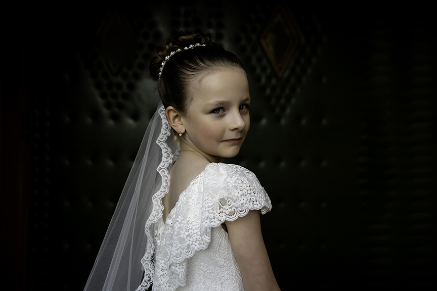 Long Island Communion Photographer white dress