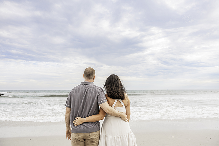 Long Island Natural Couple Photographer cloudy sky