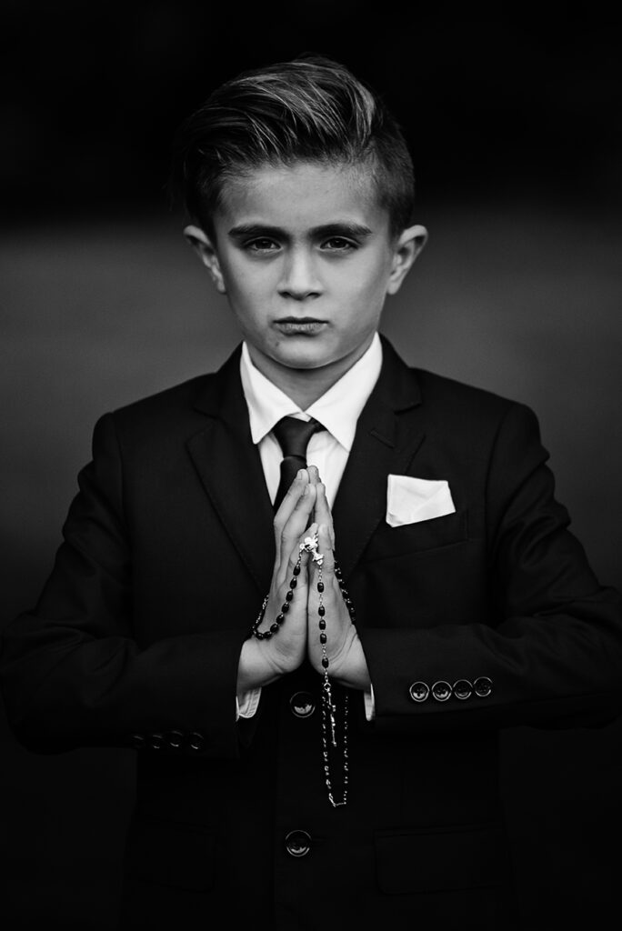 Long Island Communion Photographer dapper boy