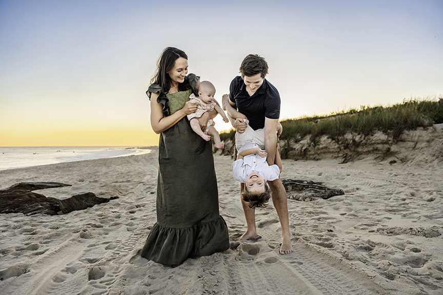 Easy Going Family Photos at the beach on Long Island playful